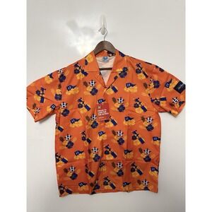 NWT HOUSTON ASTROS Logo METHODIST HOSPITAL SGA Hawaiian Orange Logo Shirt XL